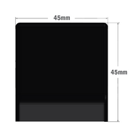 40-210-0 MODULAR SOLUTIONS ALUMINUM GUSSET 45MM X 45MM BLACK PLASTIC CAP COVER FOR 40-110-1, FOR A FINISHED APPEARANCE